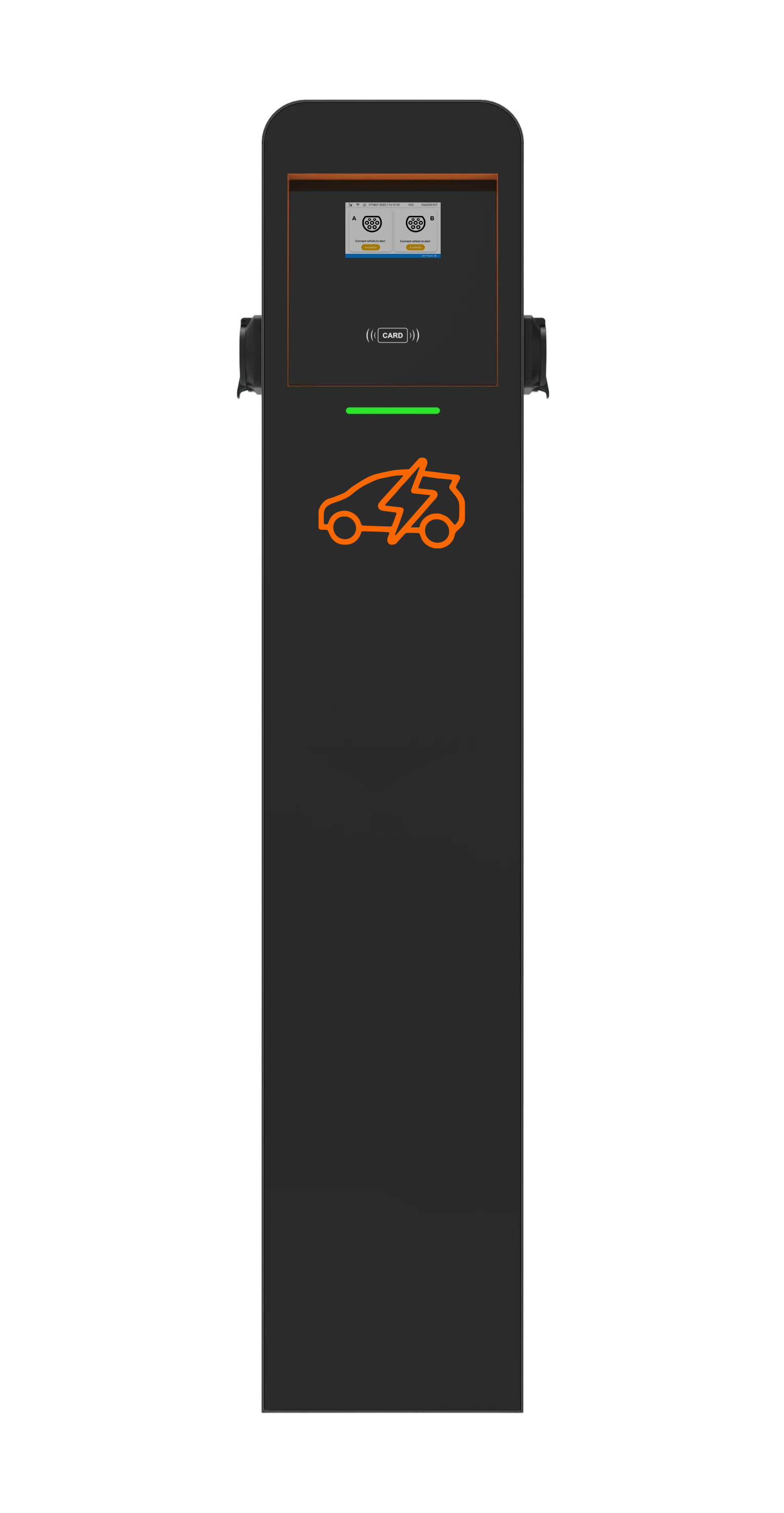 QSTEV-AI-CDRDT Twin Pedestal Public Series EV AC charger