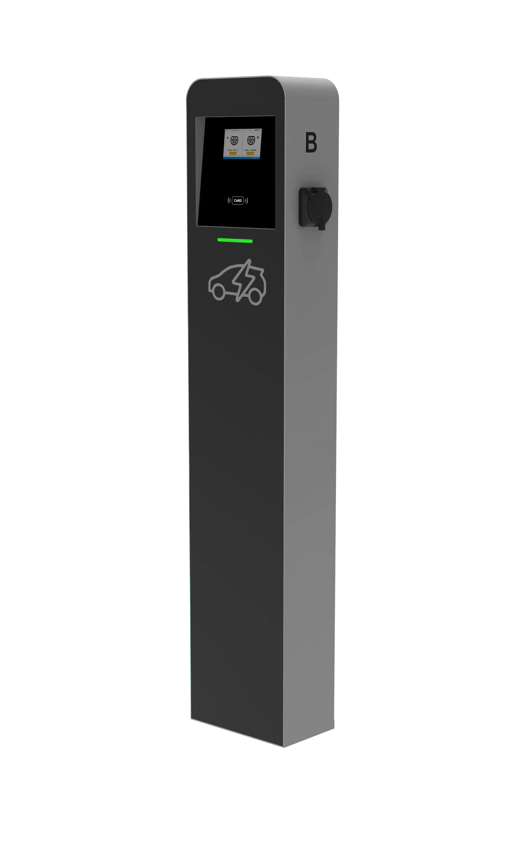 QSTEV-AI-CDRDT Twin Pedestal Public Series EV AC charger