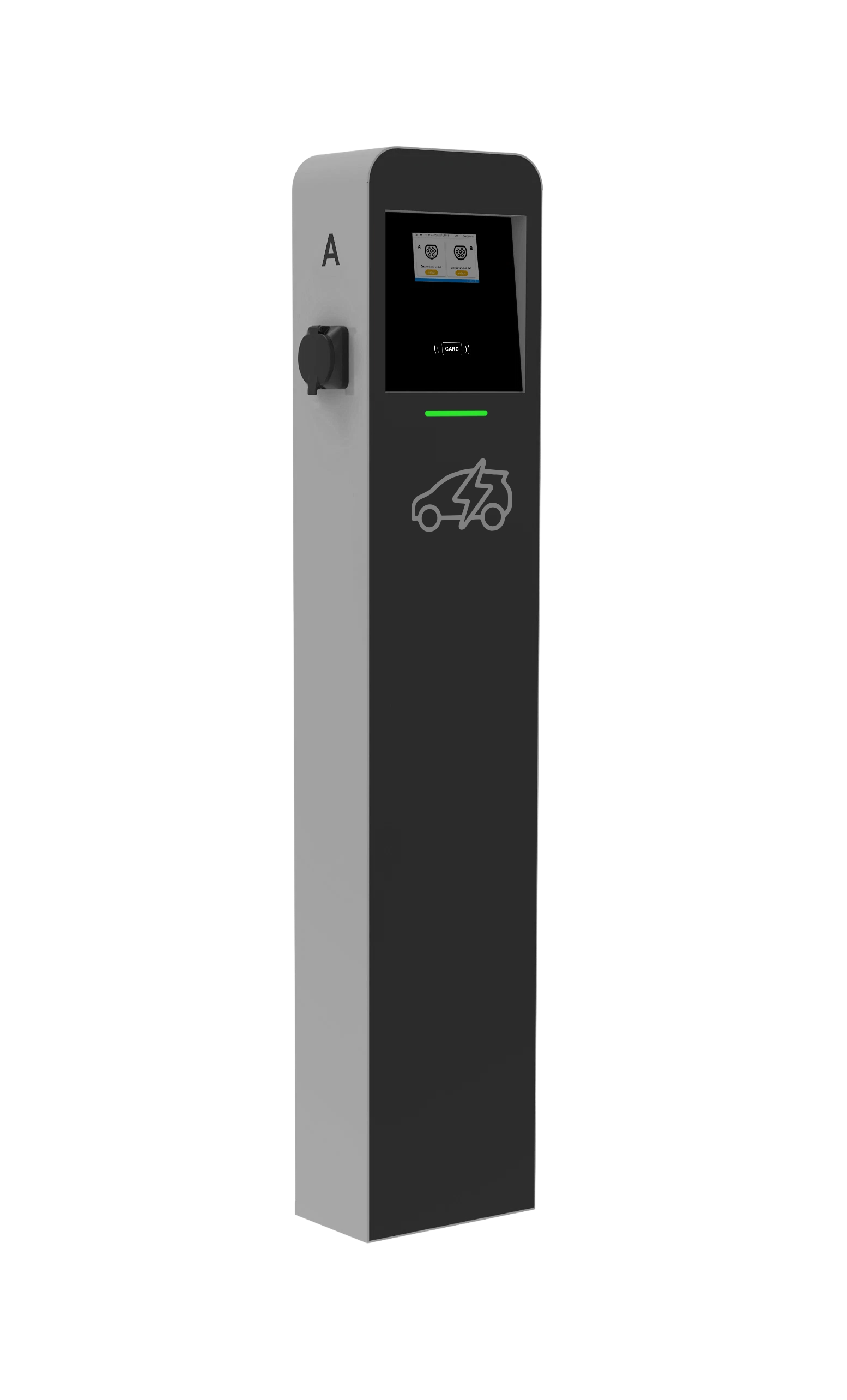 QSTEV-AI-CDRDT Twin Pedestal Public Series EV AC charger