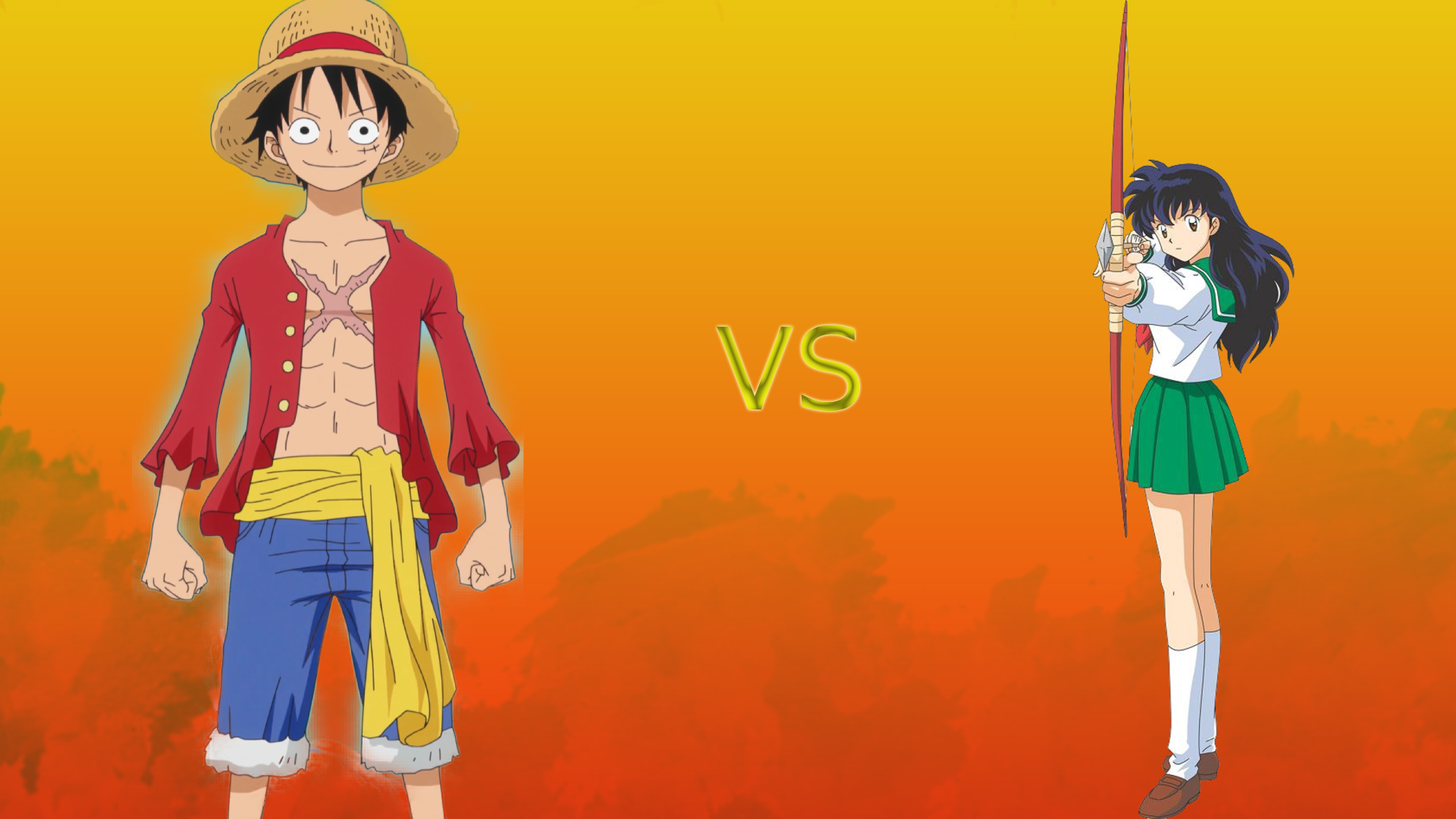 Smart Link Luffy vs Kagome