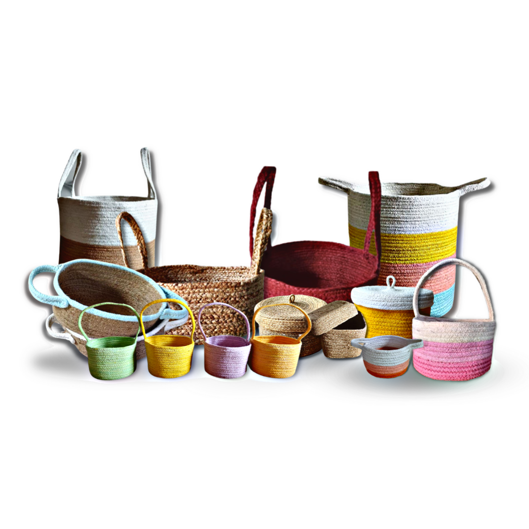 Jute & Cotton Rope Baskets