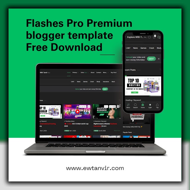 Flashes Pro Premium blogger template Free Download