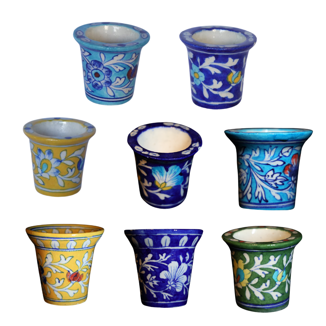 Blue Pottery Ceramic Planters