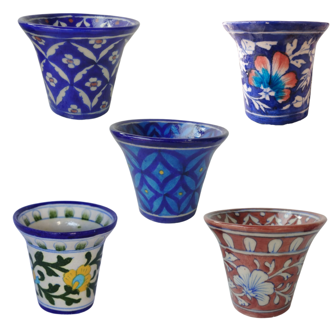 Blue Pottery Ceramic Planters