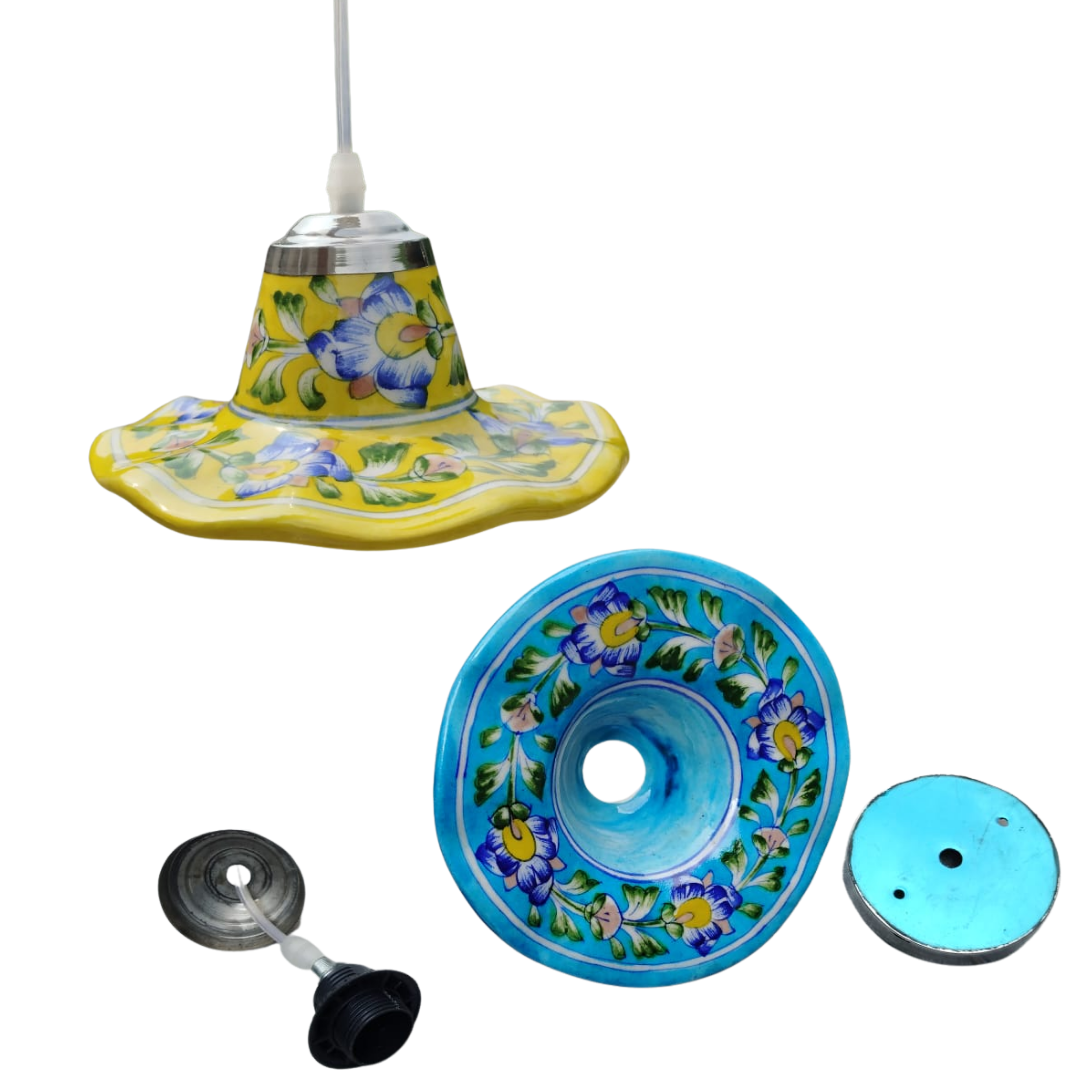 Blue Pottery ceramic hanging light in multiple color options
