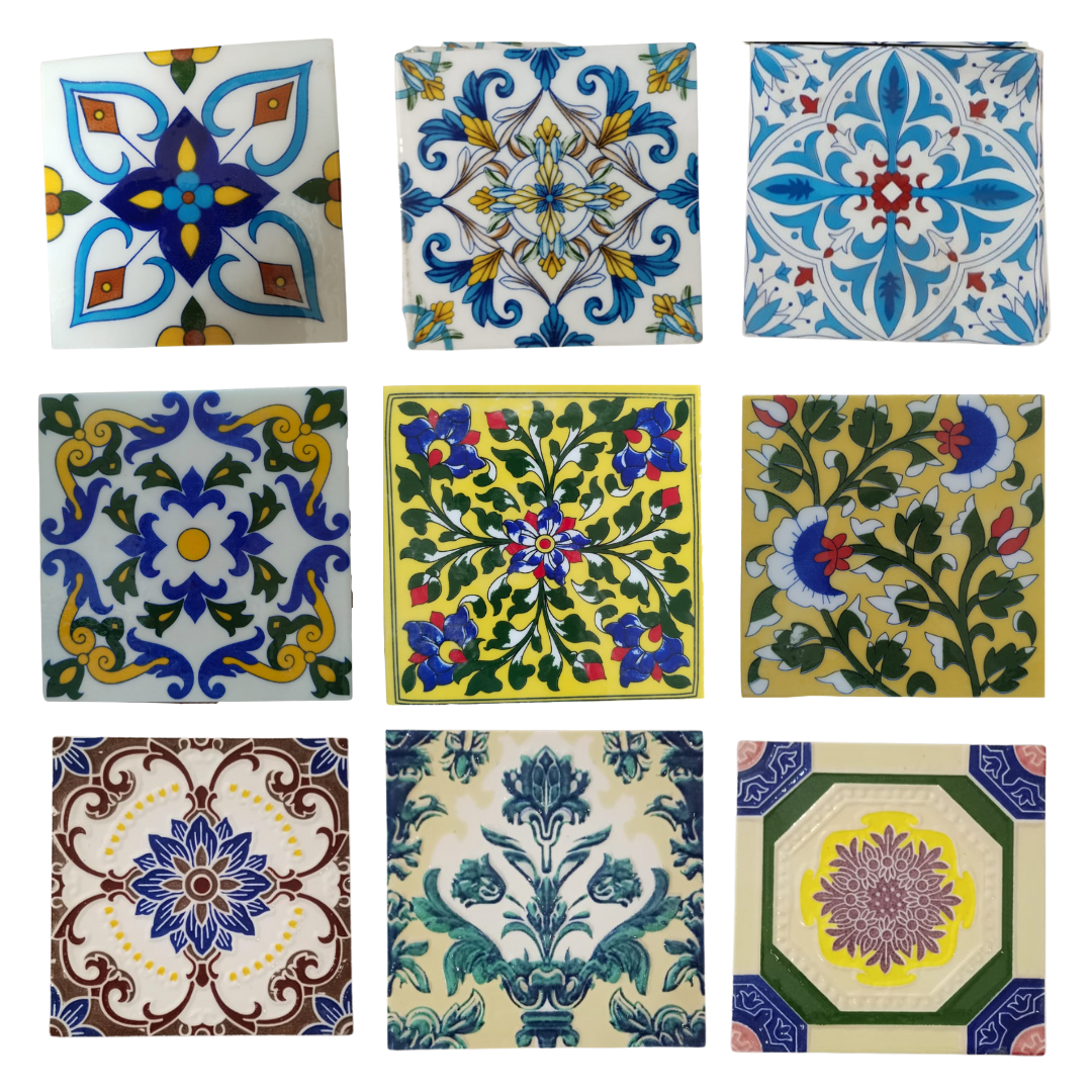 Blue Pottery Ceramic 2D & 3D Interior Exterior Wall & Floor Tiles