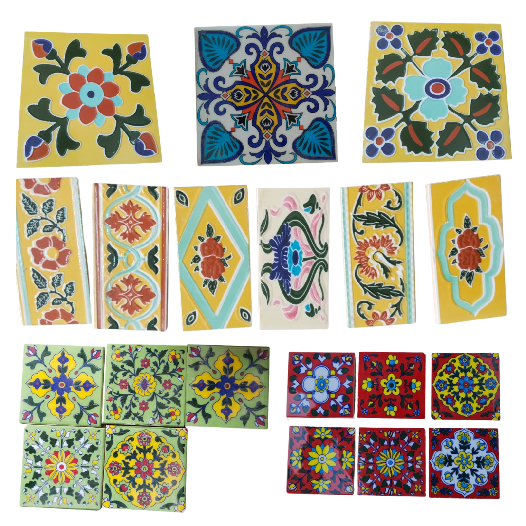 Blue Pottery Ceramic 2D & 3D Interior Exterior Wall & Floor Tiles