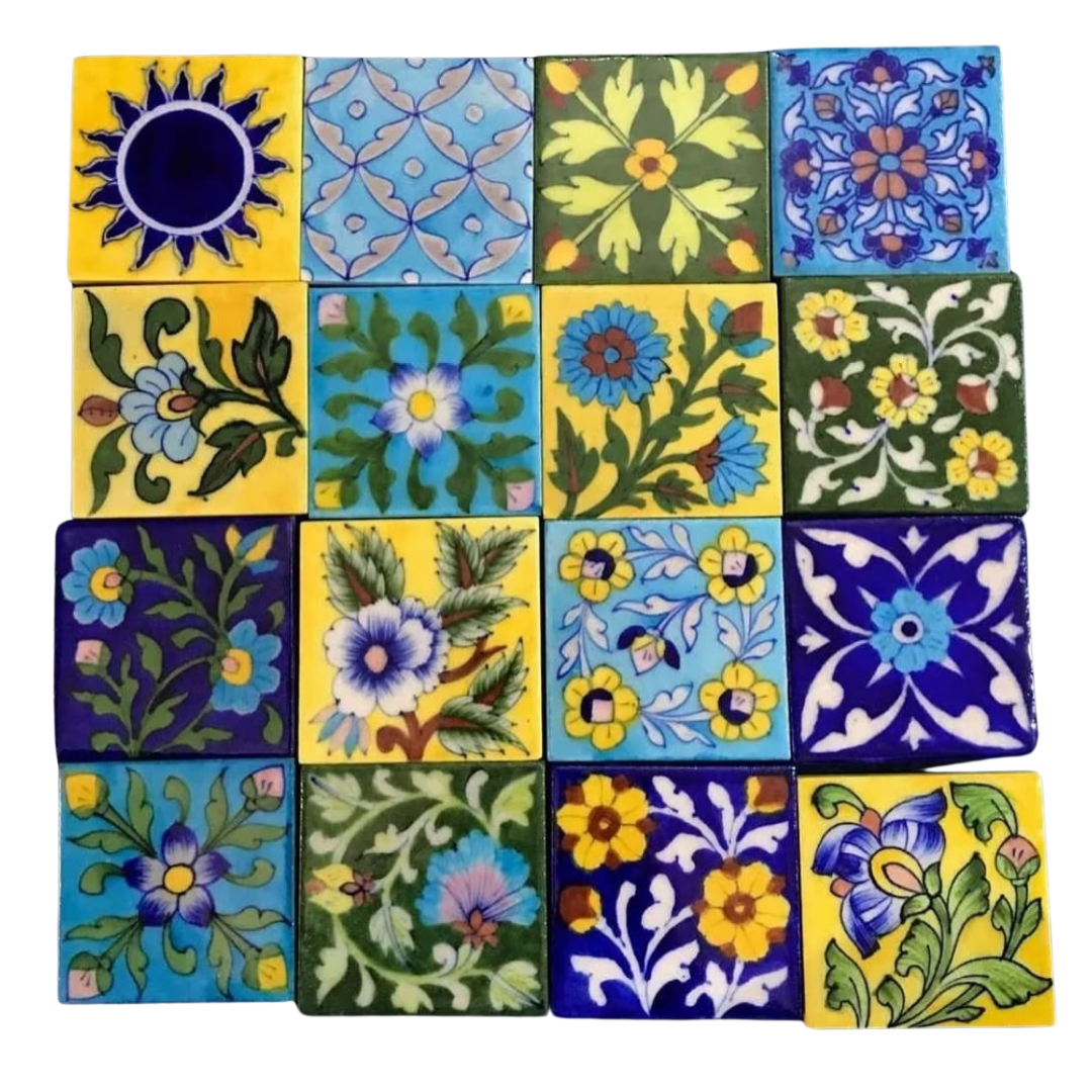 Blue Pottery Ceramic 2D & 3D Interior Exterior Wall & Floor Tiles