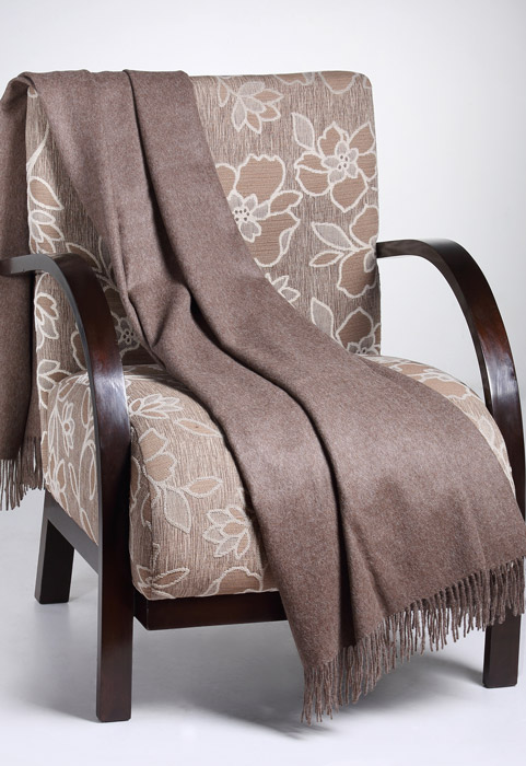 100% BABY ALPAVA WOVEN SOLID THROW