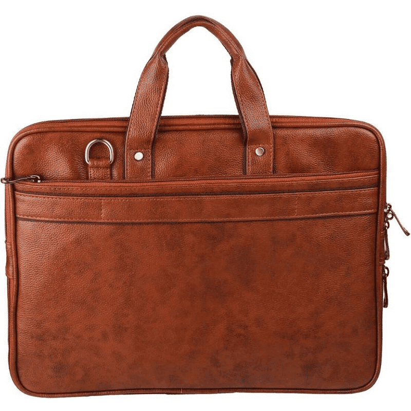 Unisex Faux Leather Premium Zipper Casual Laptop Bag