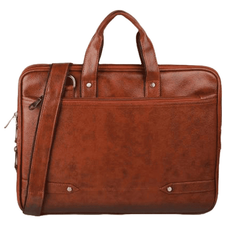 Unisex Faux Leather Premium Zipper Casual Laptop Bag