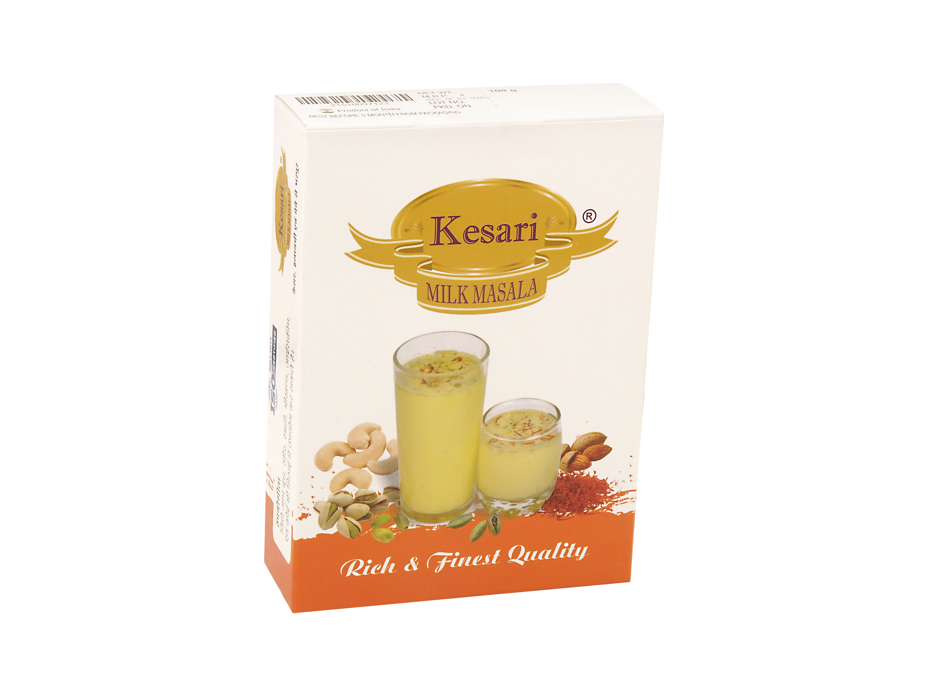 Kesari Milk Masala pack of 100g.