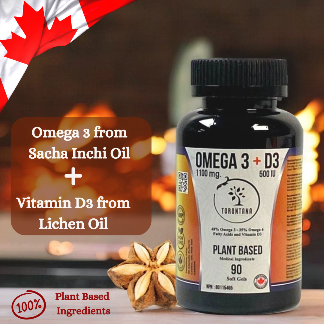 Plant Based Omega 3 ALA + Vitamin D3 Soft Gels