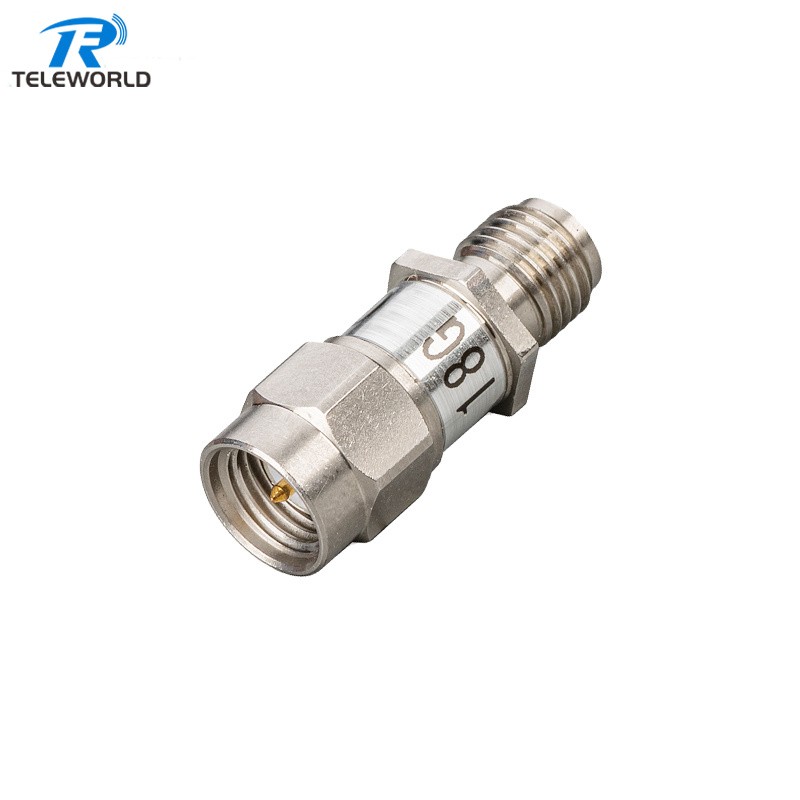 2W SMA RF Fixed Attenuator 6GHz 8GHz 12GHz 18GHz 26.5GHz 0dB 1dB 2dB 3dB 4dB 5dB 6dB 7dB 8dB 9dB 10dB 15dB 20dB 25dB 30dB 40dB Stainless steel 50ohm