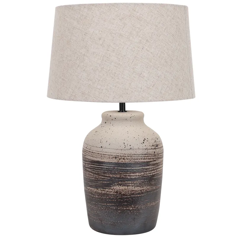 Ceramic Table Lamp with Fabric Shade