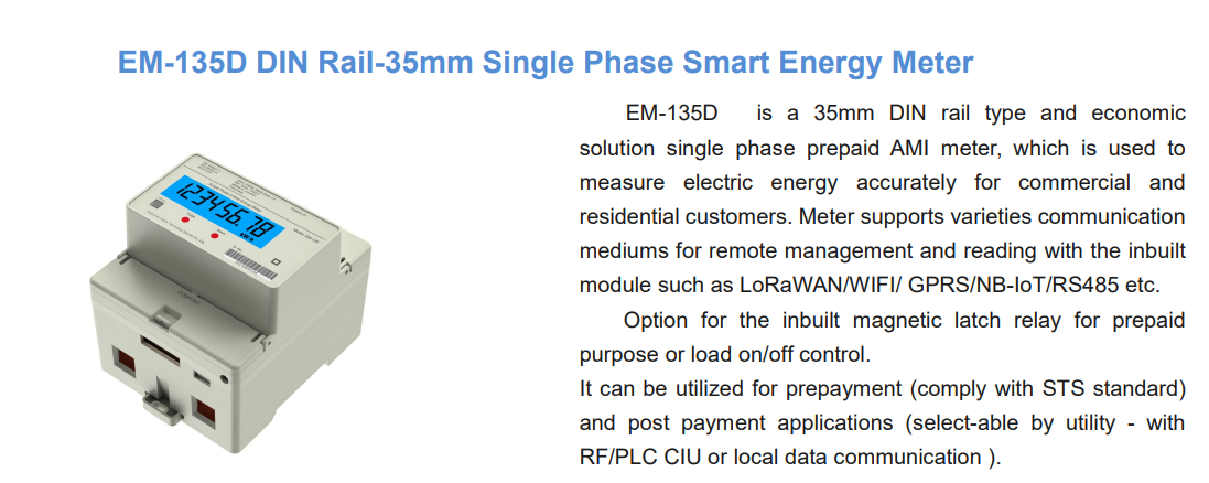 Single Phase Smart Energy Meters