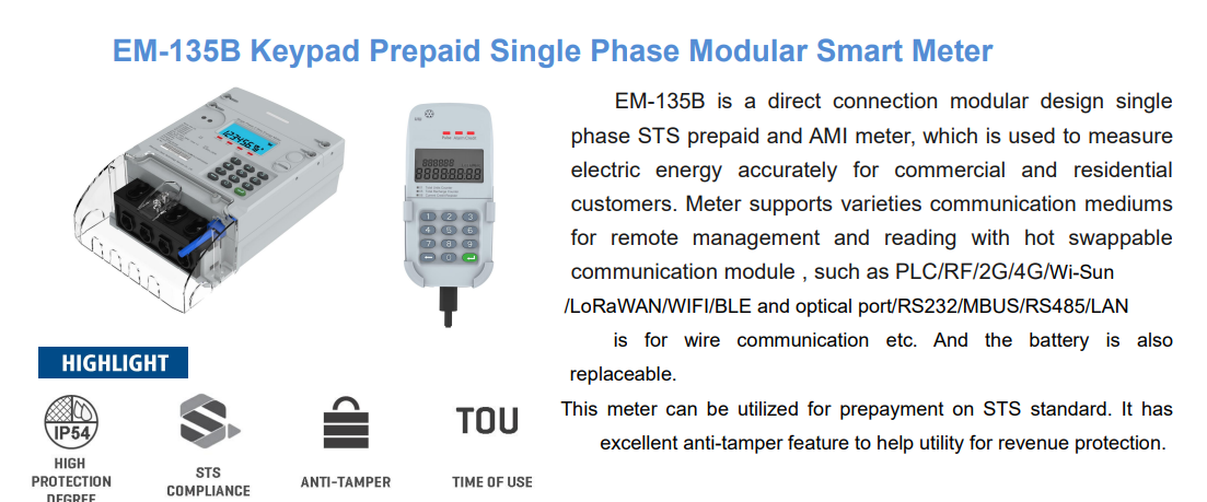 Single Phase Smart Energy Meters