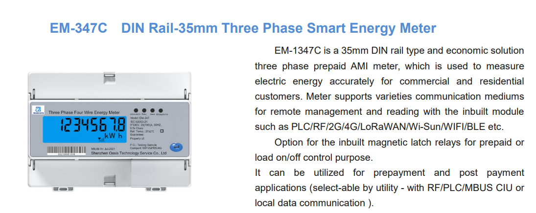 Three Phase Smart Energy Meters