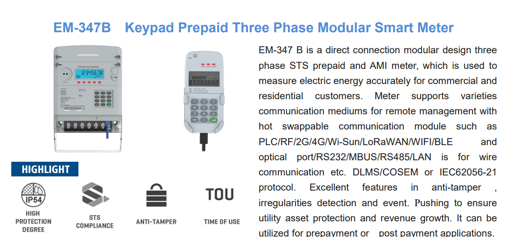 Three Phase Smart Energy Meters