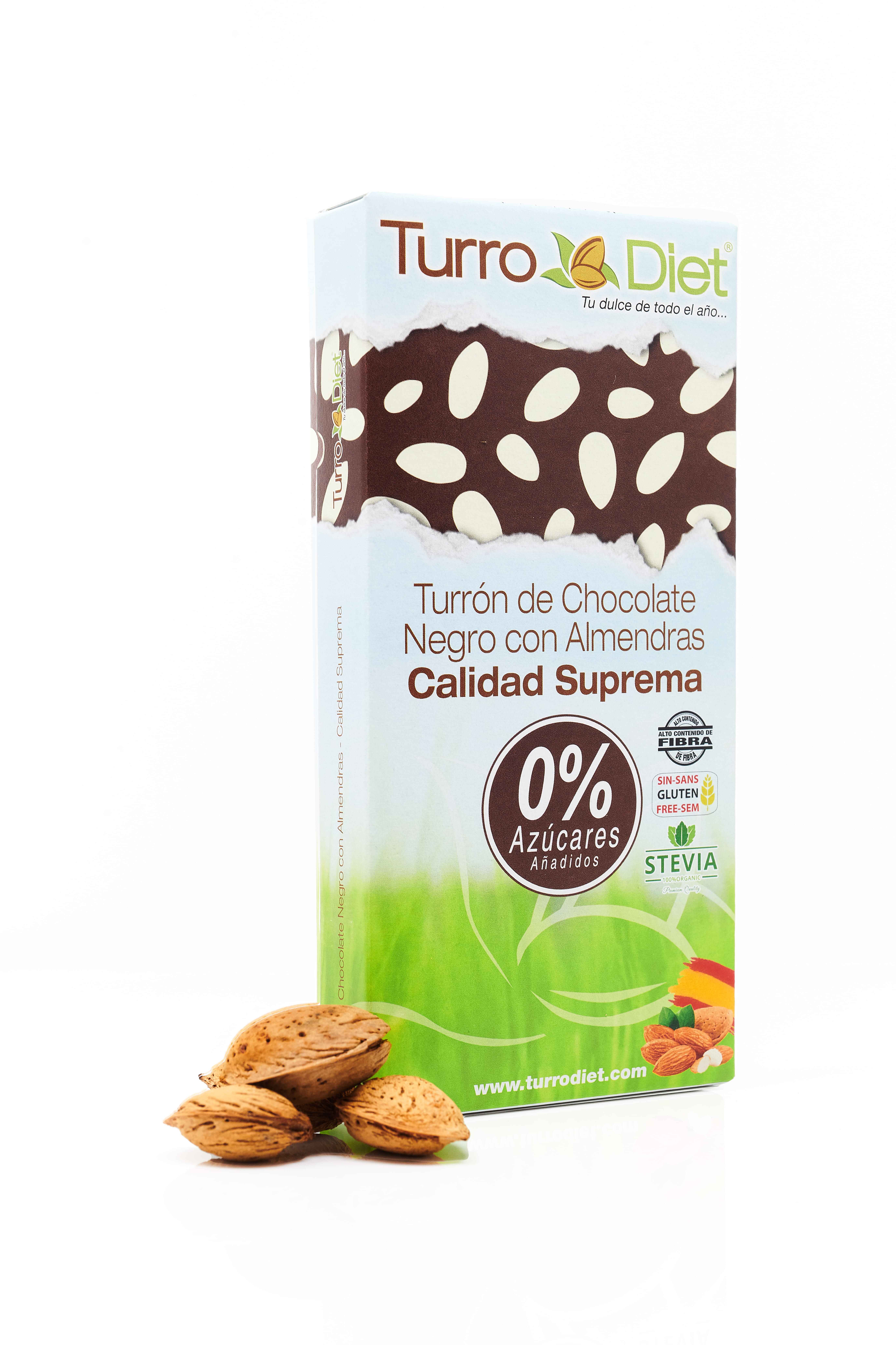 Turrón Chocolate con Almendra Dietético