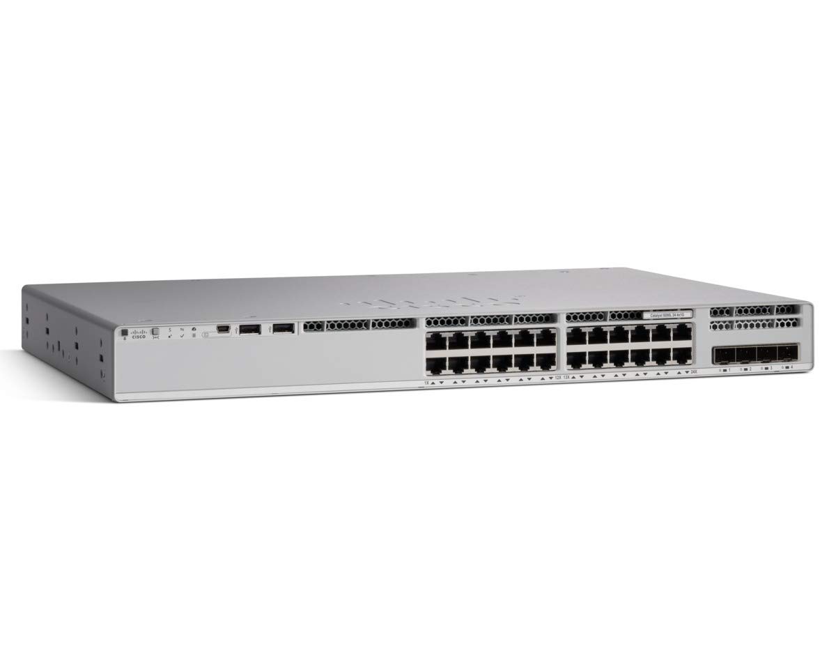 Switch CISCO Catalyst C9200L-24P-4X-E 24 x 1/100/1000 PoE Ports, 4 x 10GE SFP+ ports, essentiel