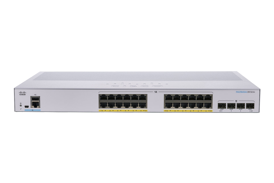 Switch CISCO Catalyst C1000-24P-4X-L 24 x 1/100/1000 PoE Ports,4 x 10GE SFP+ ports , LAN Base