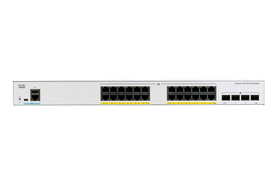 Switch CISCO Catalyst C1000-24P-4X-L 24 x 1/100/1000 PoE Ports,4 x 10GE SFP+ ports , LAN Base