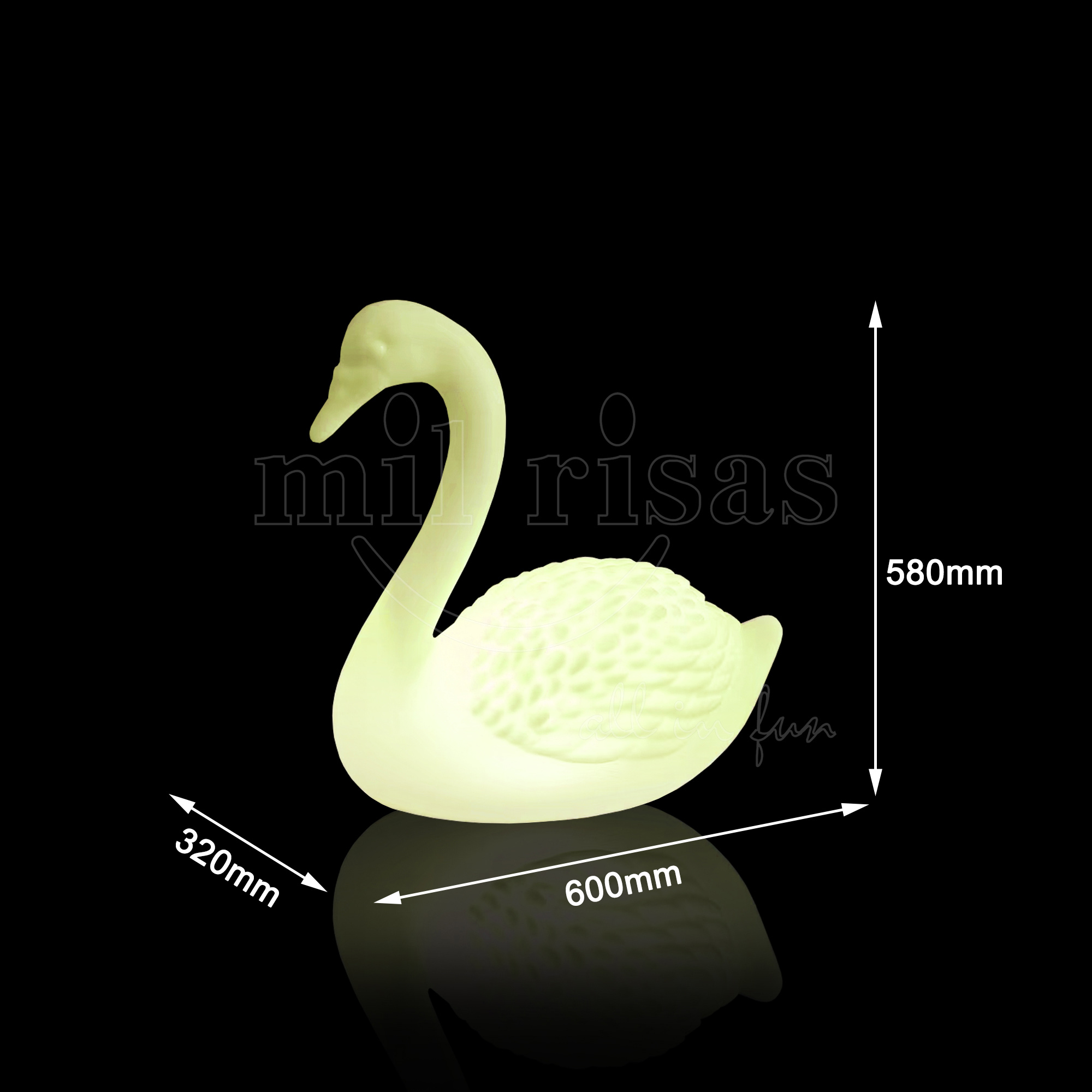 Elegant Glow Swan Decor Lamp