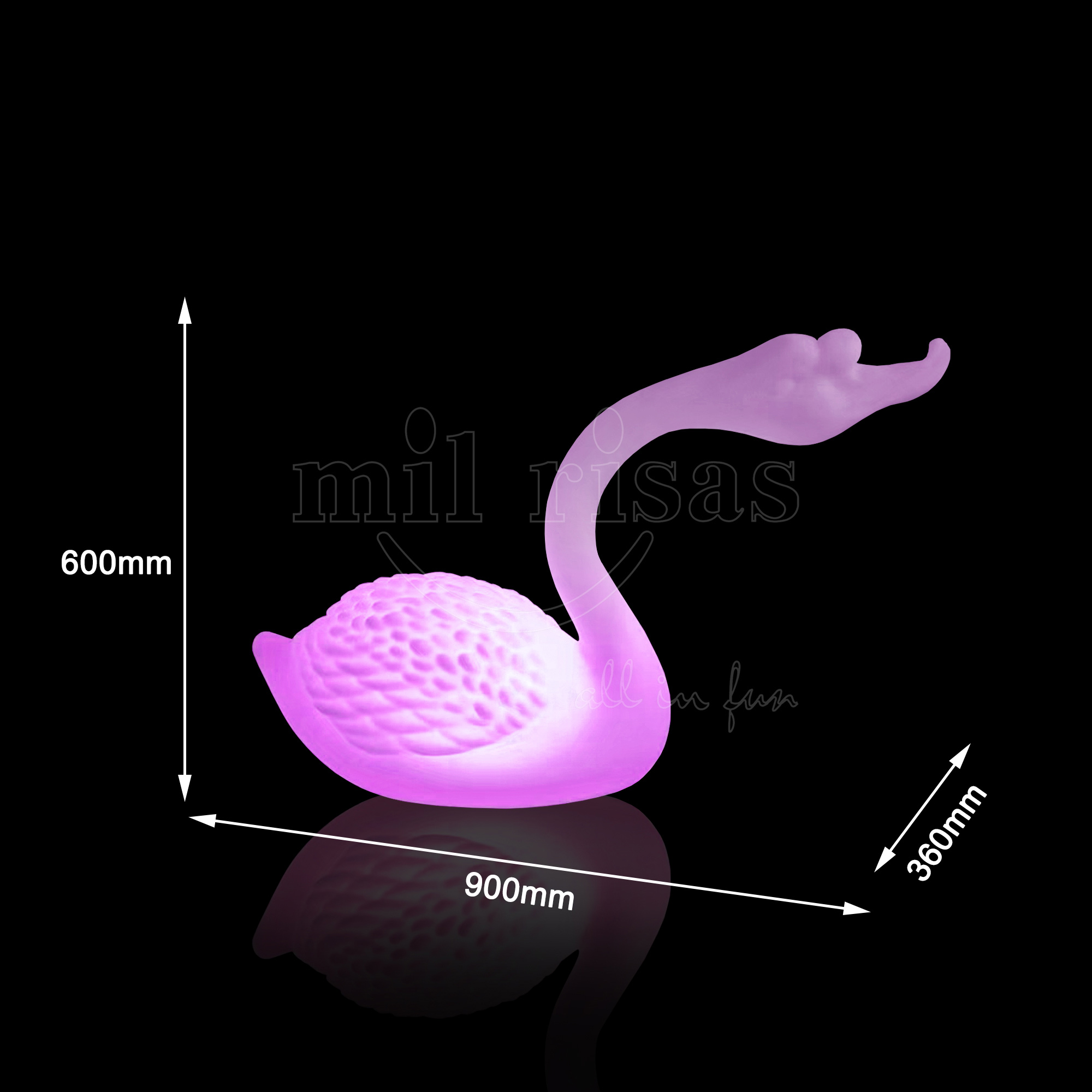 Elegant Glow Swan Decor Lamp