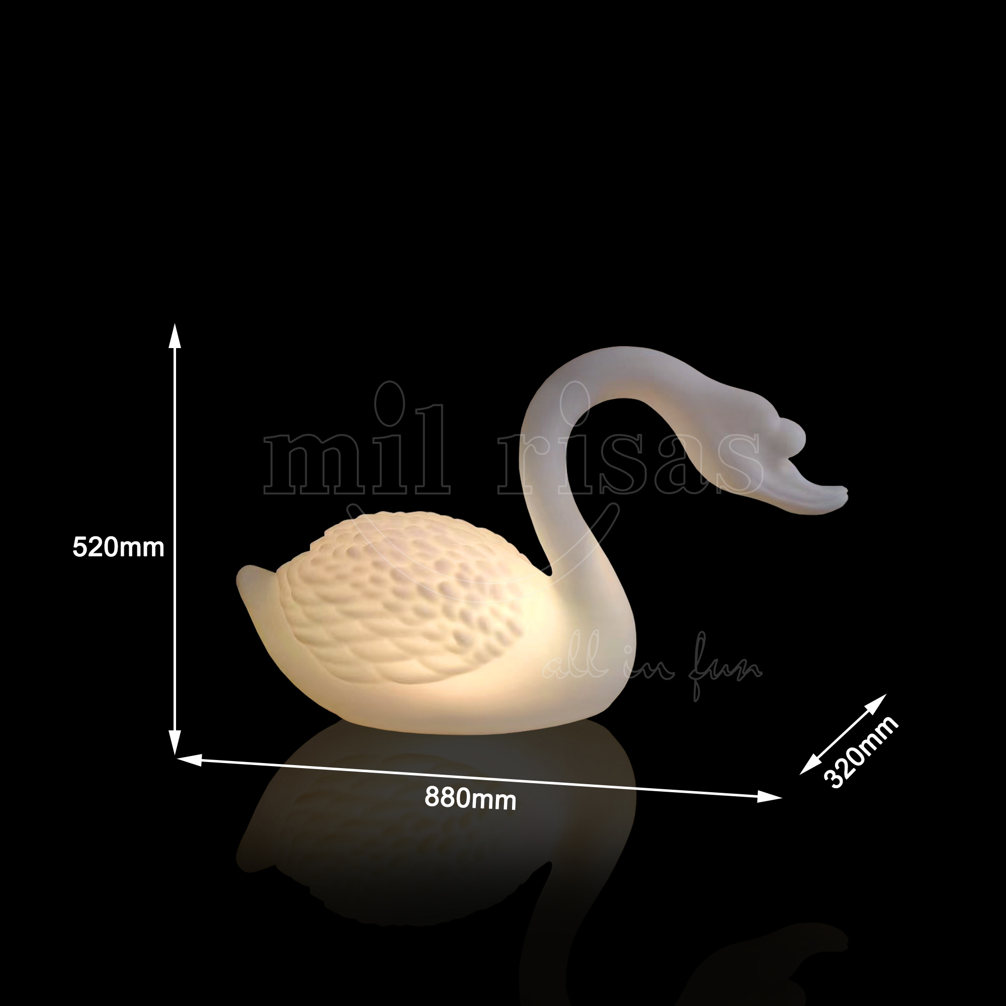 Elegant Glow Swan Decor Lamp