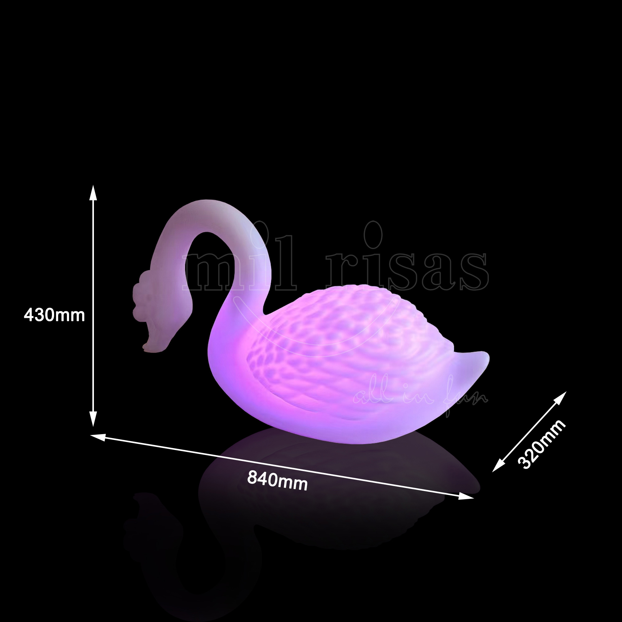 Elegant Glow Swan Decor Lamp