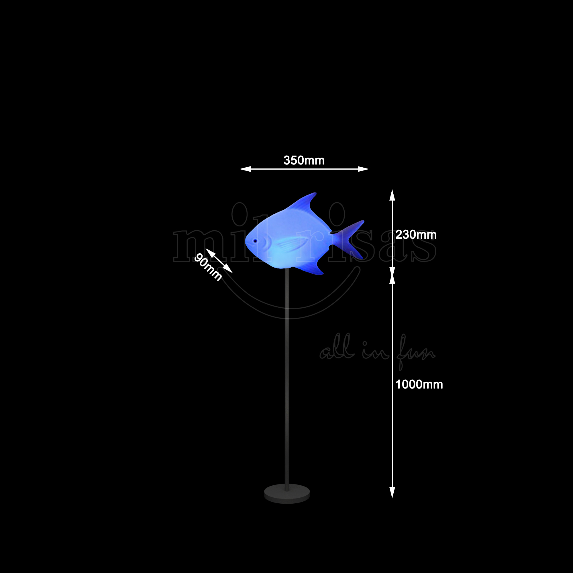 Outdoor Decoration Lighting Fish Lamp