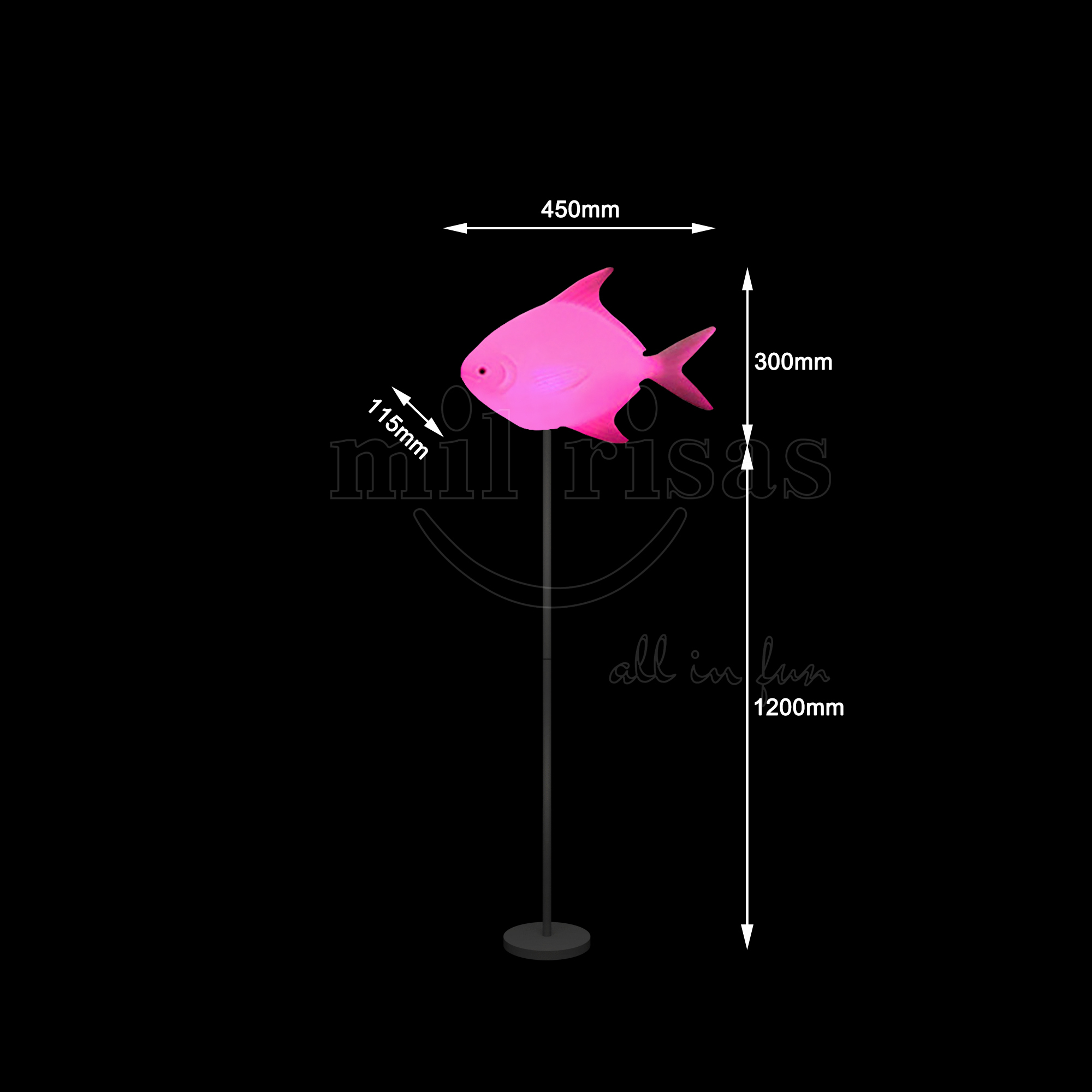 Outdoor Decoration Lighting Fish Lamp