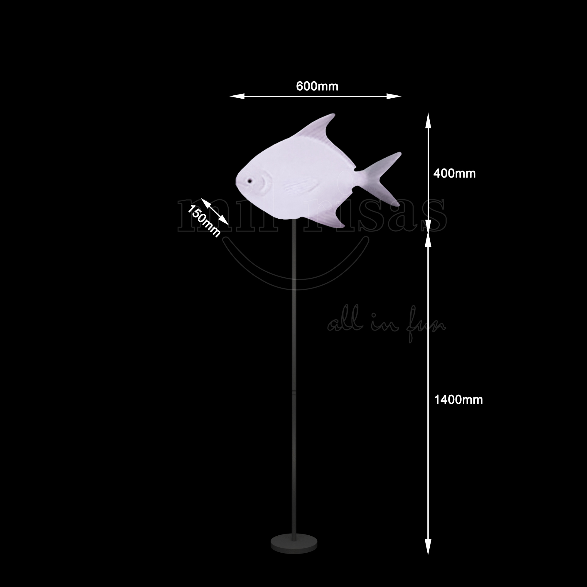 Outdoor Decoration Lighting Fish Lamp