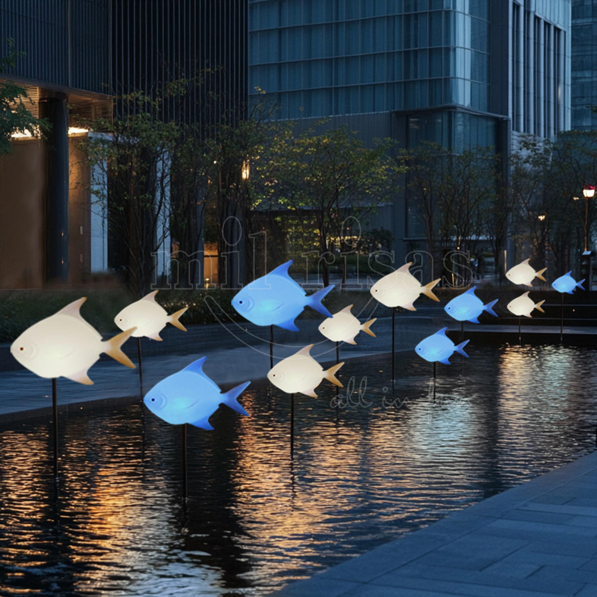 Outdoor Decoration Lighting Fish Lamp