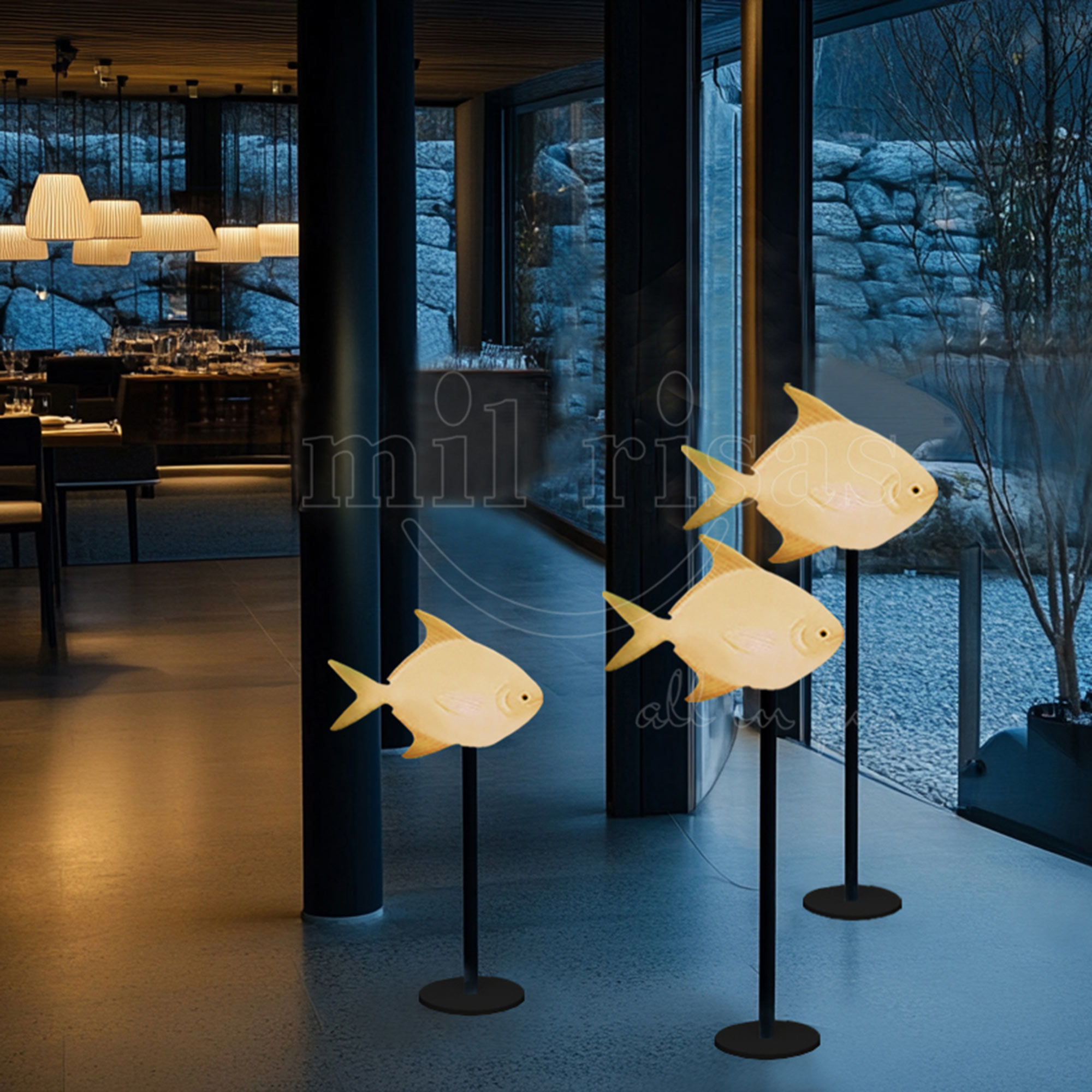 Outdoor Decoration Lighting Fish Lamp