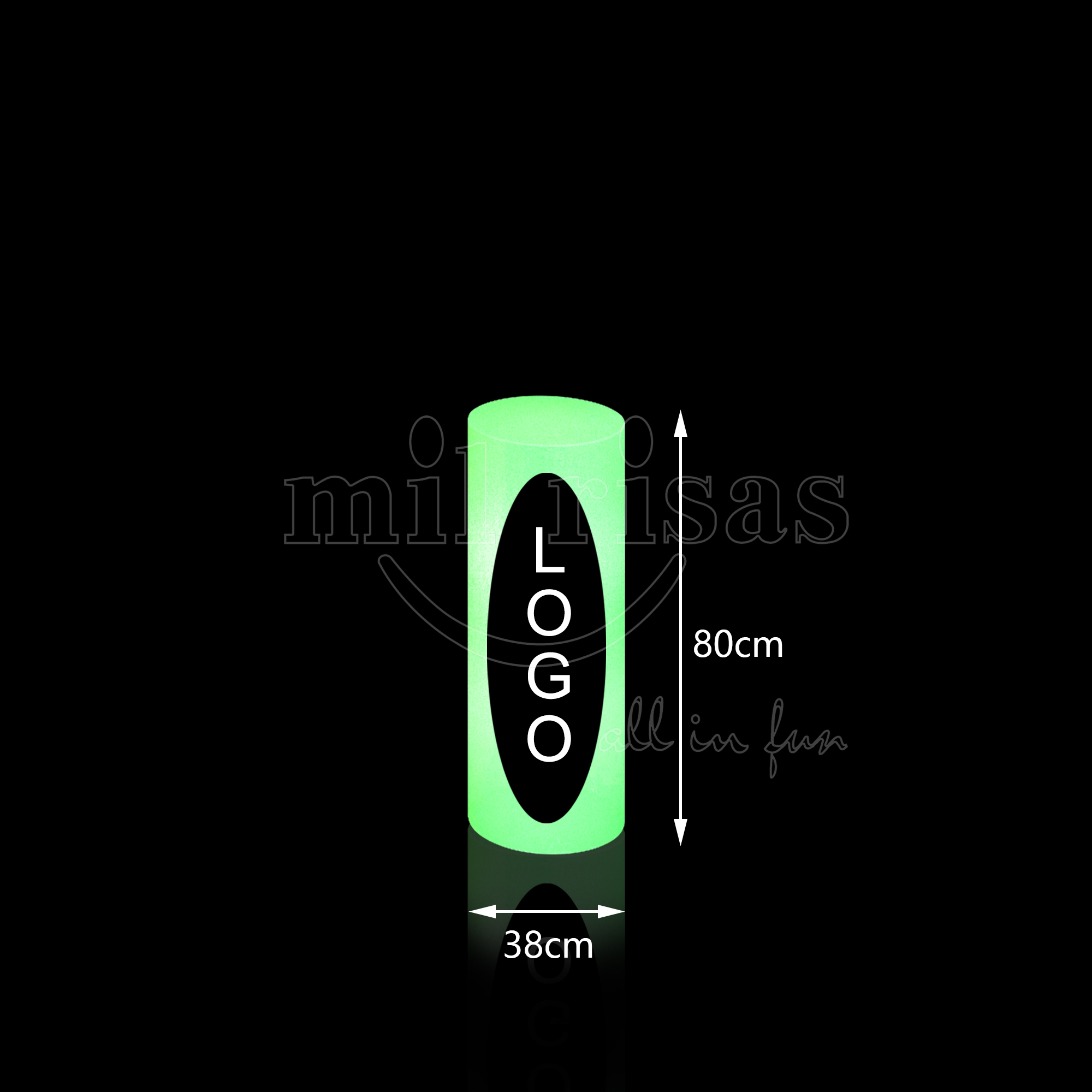Custom Light Cylindrical Outdoor Lamp Floor