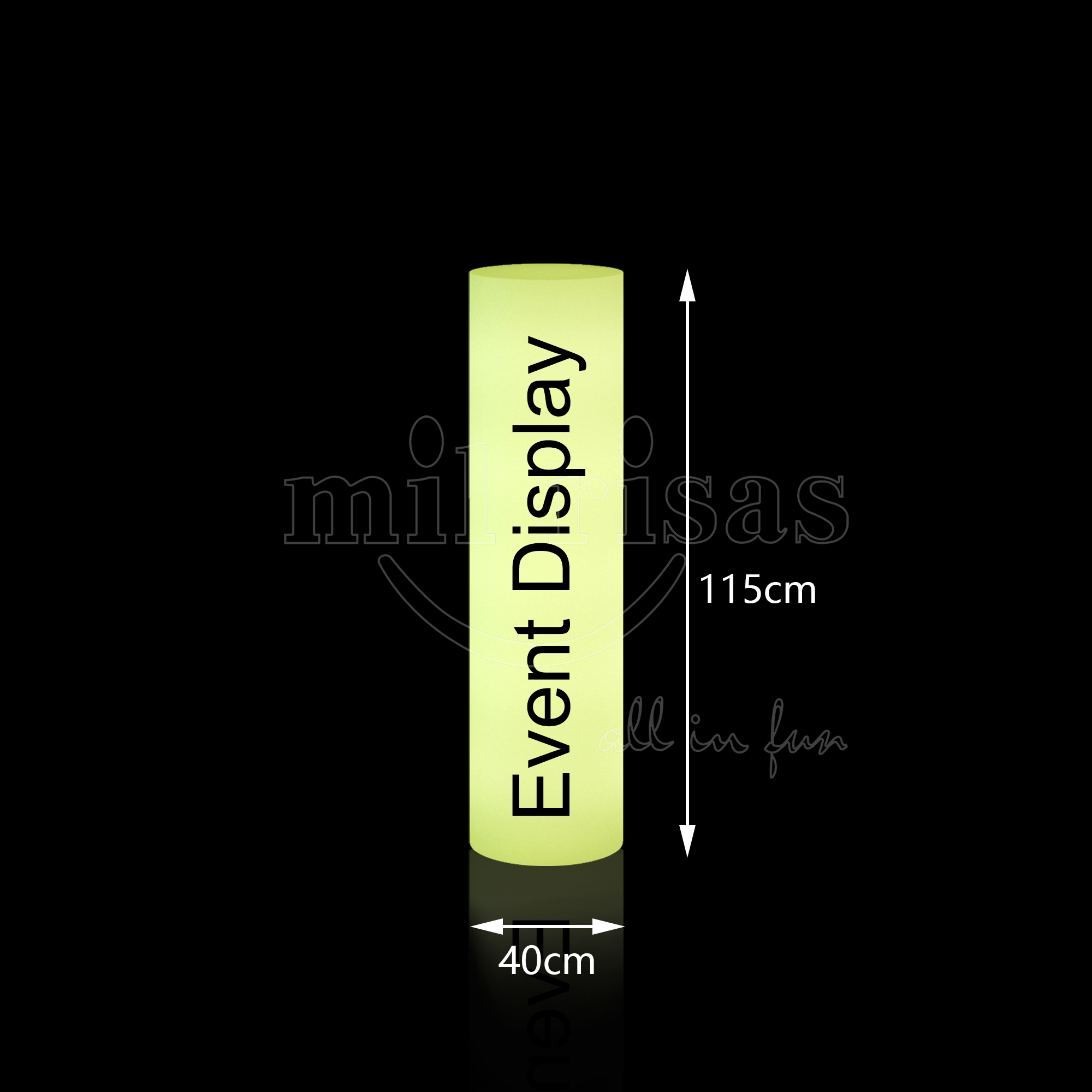 Custom Light Cylindrical Outdoor Lamp Floor