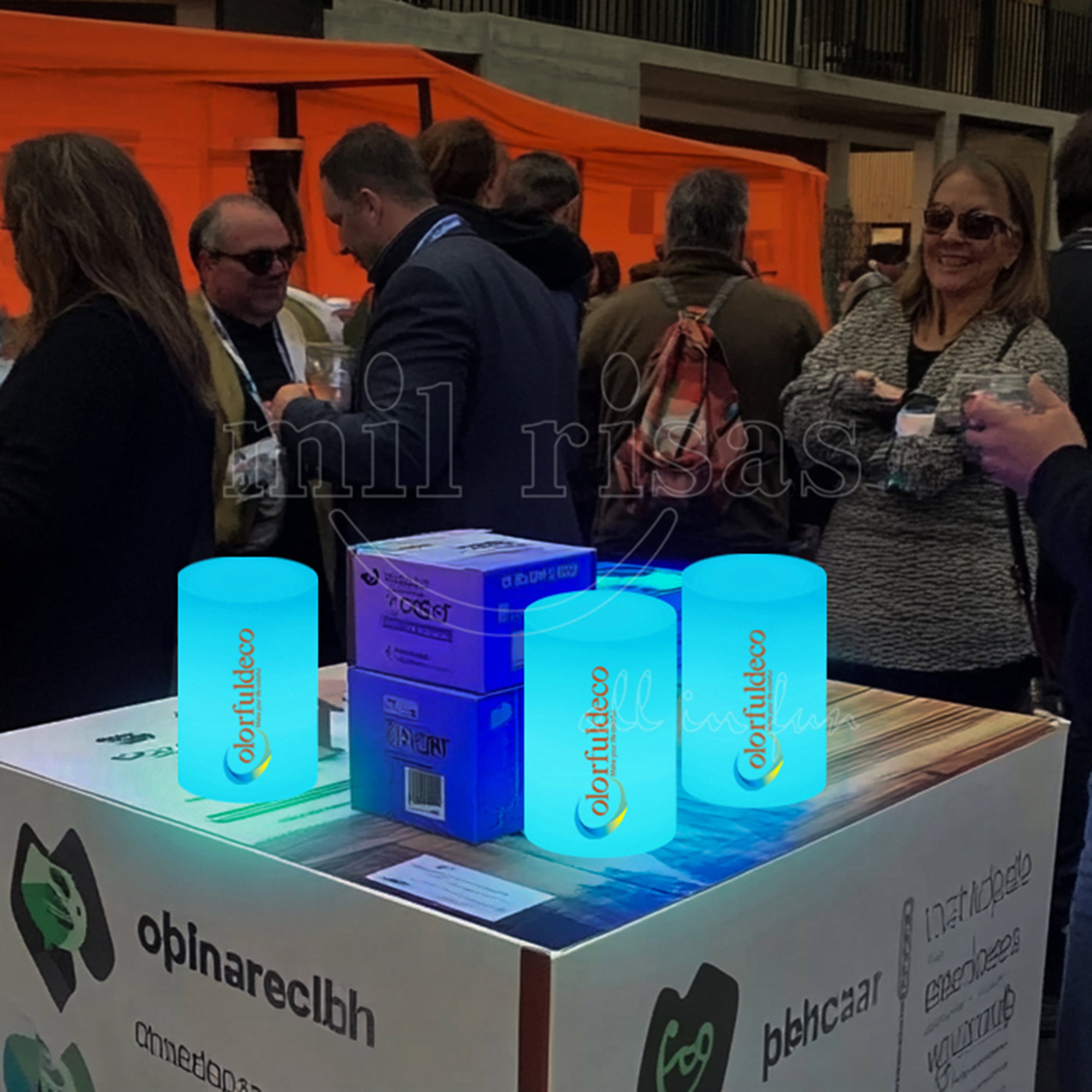 Cylindrical Glow in the Dark Centerpieces Personalized Lamp