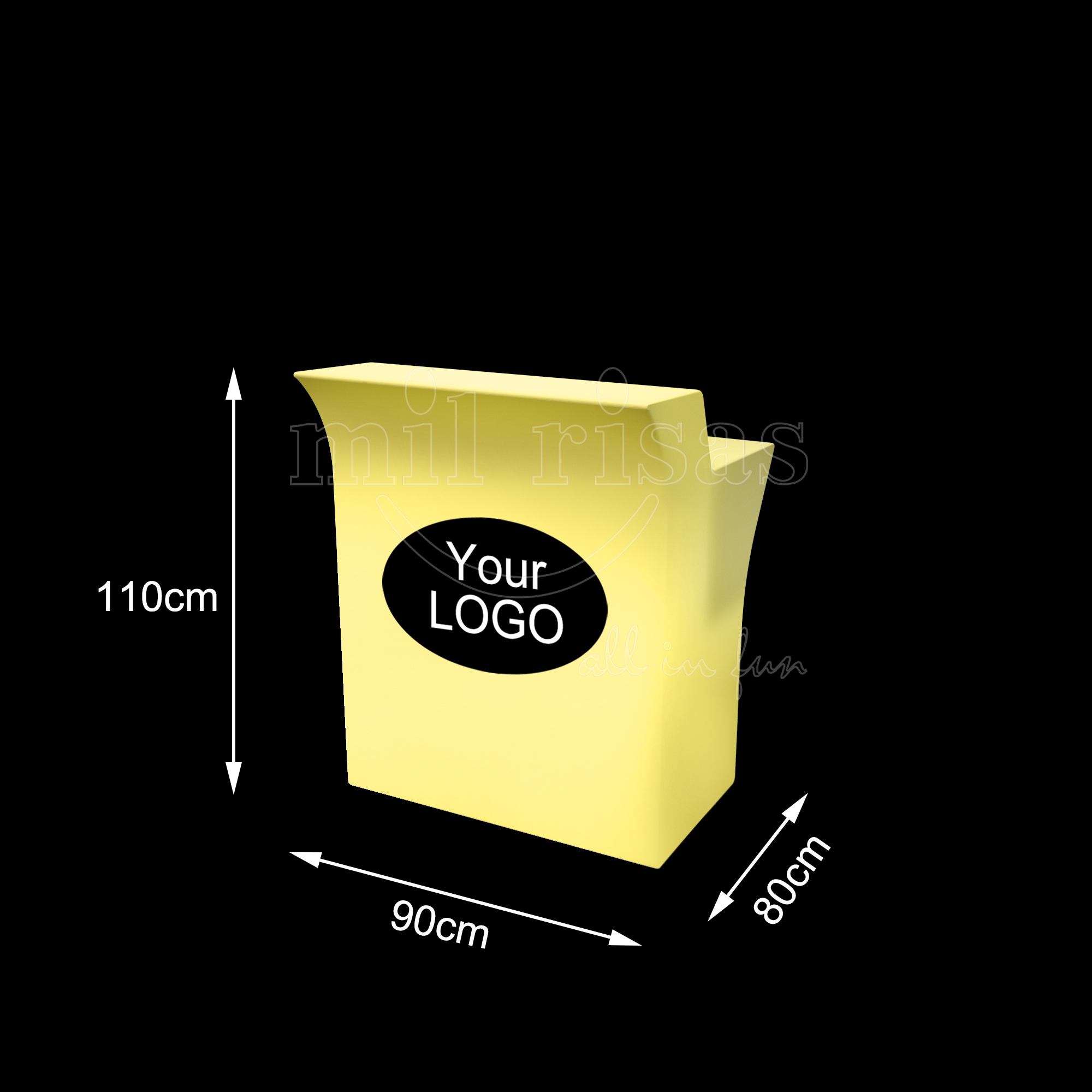 Individualized LED Curved Bar Counter