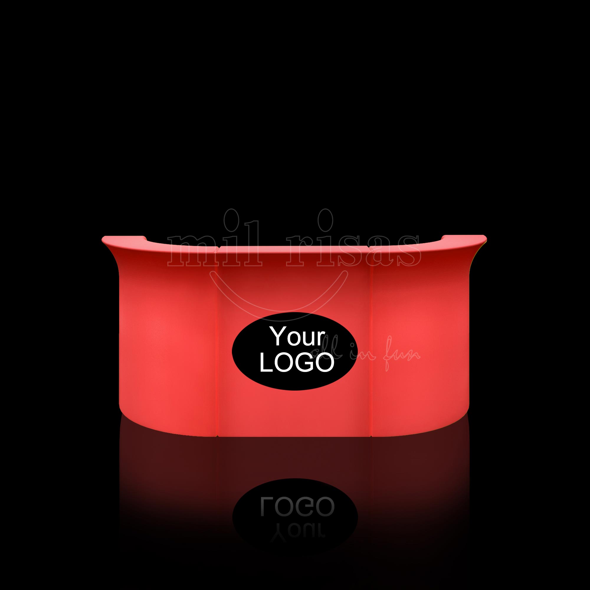 Individualized LED Curved Bar Counter