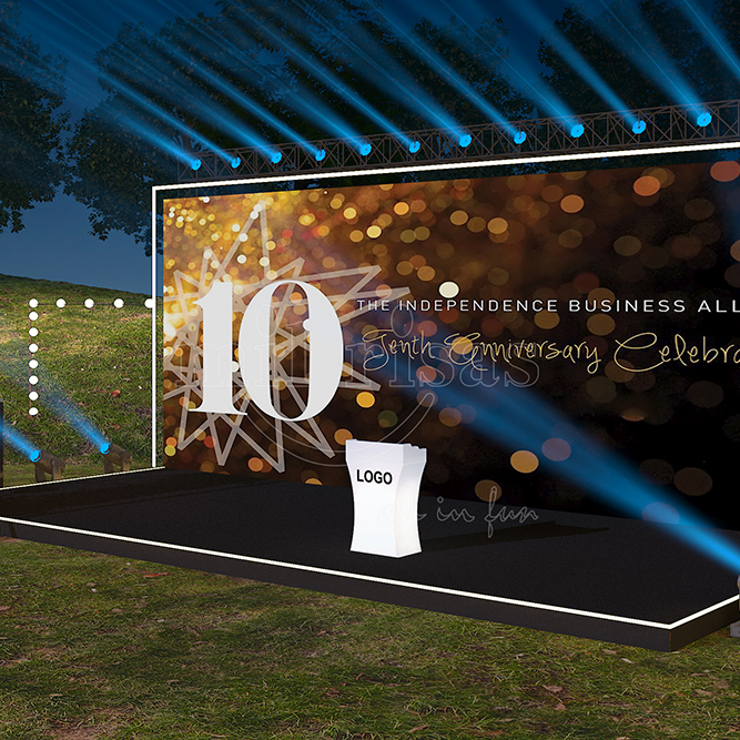 Personalized LED Plastic Lighted Podium