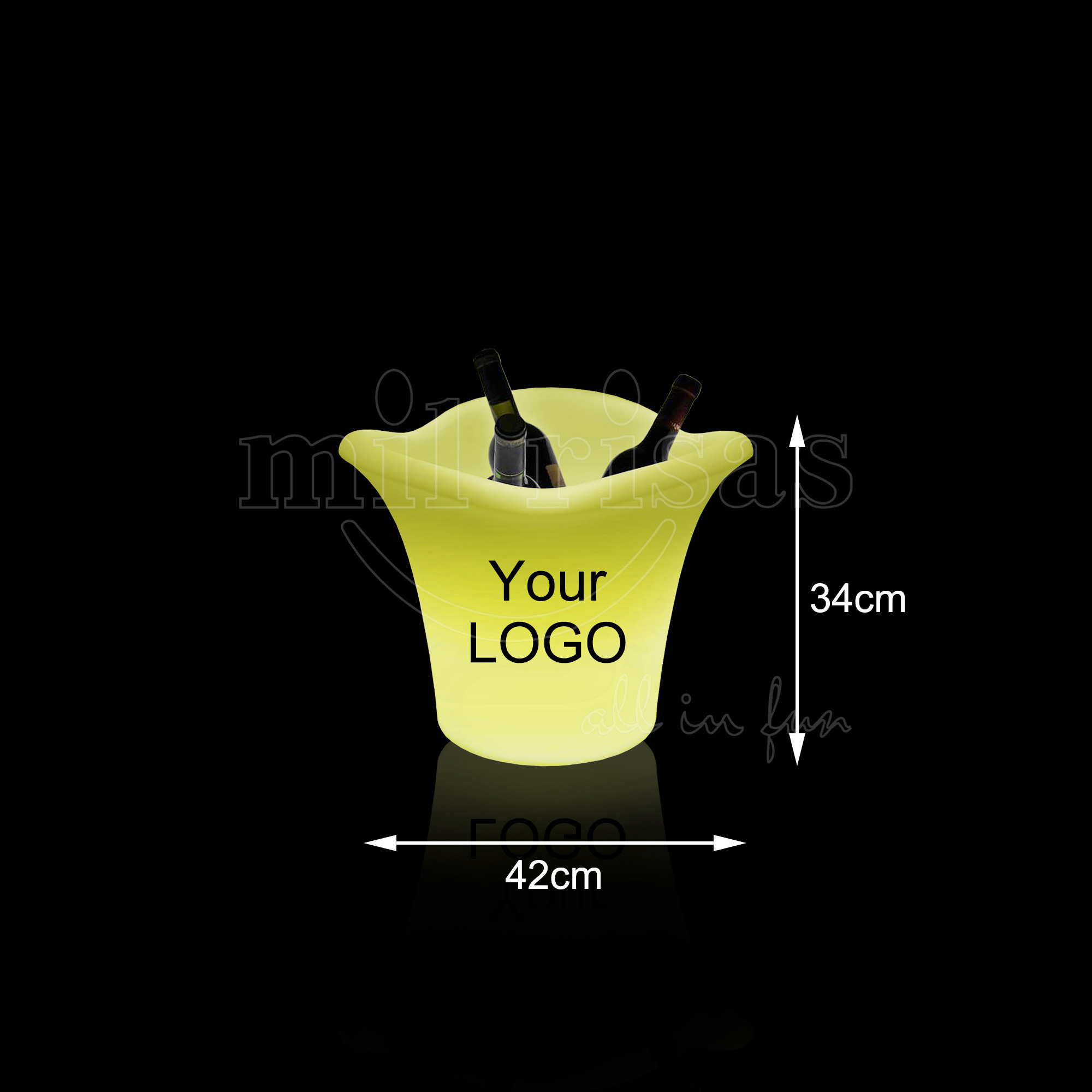 LED Wine Ice Bucket with Tailored Logo