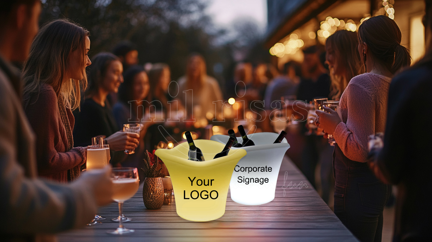 LED Wine Ice Bucket with Tailored Logo