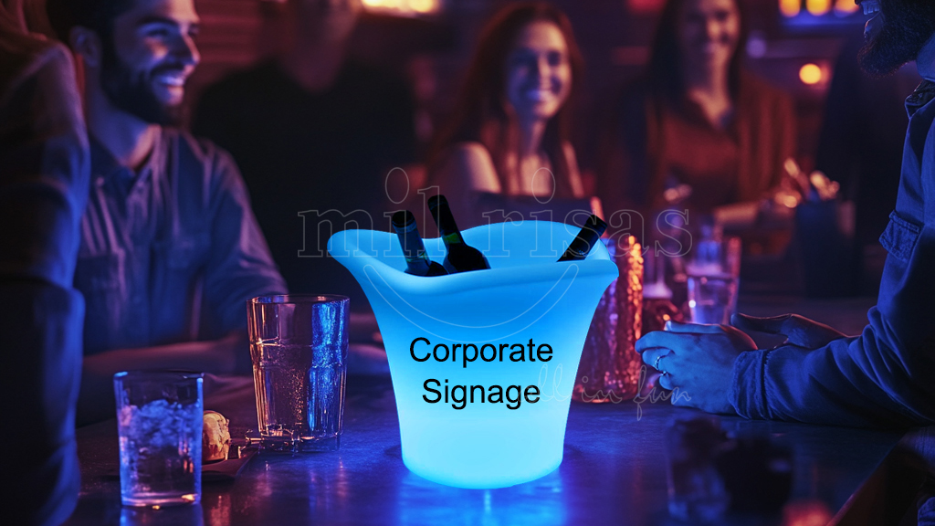 LED Wine Ice Bucket with Tailored Logo