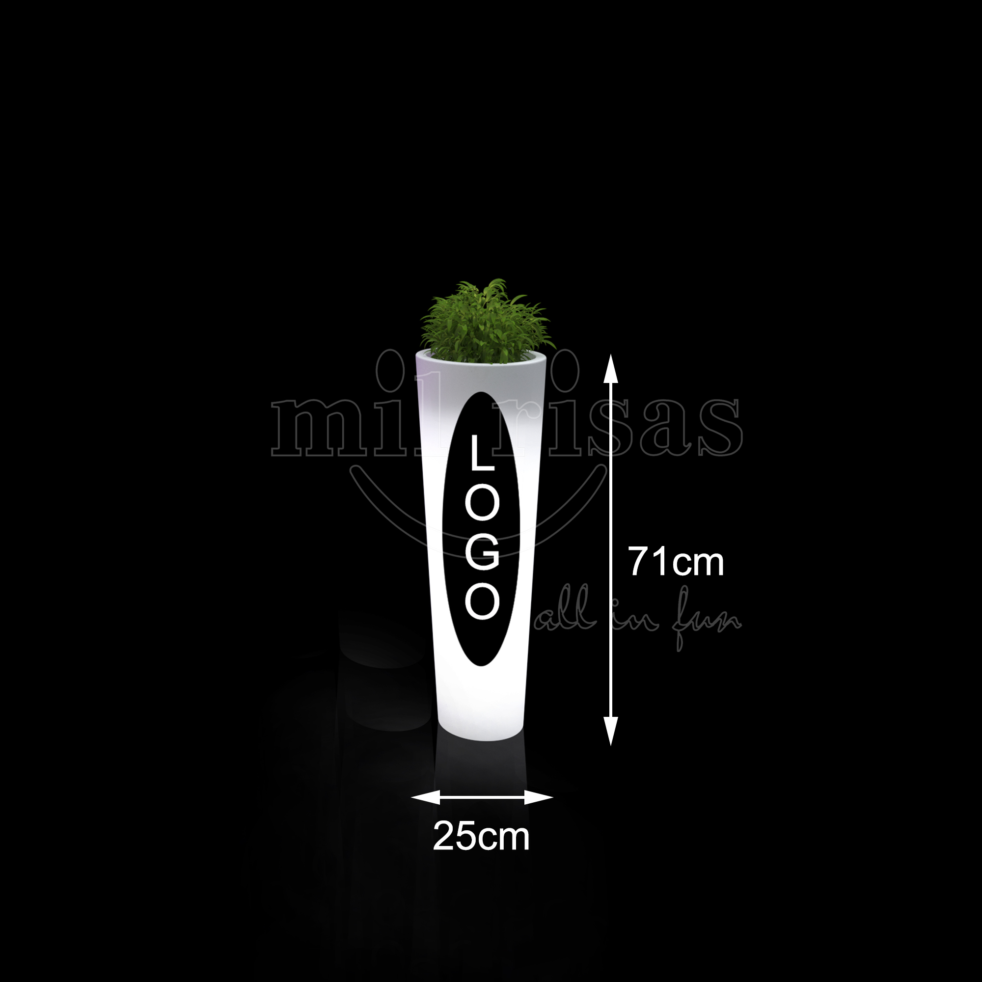Personalized Outdoor Multicolor LED Decorative Planter