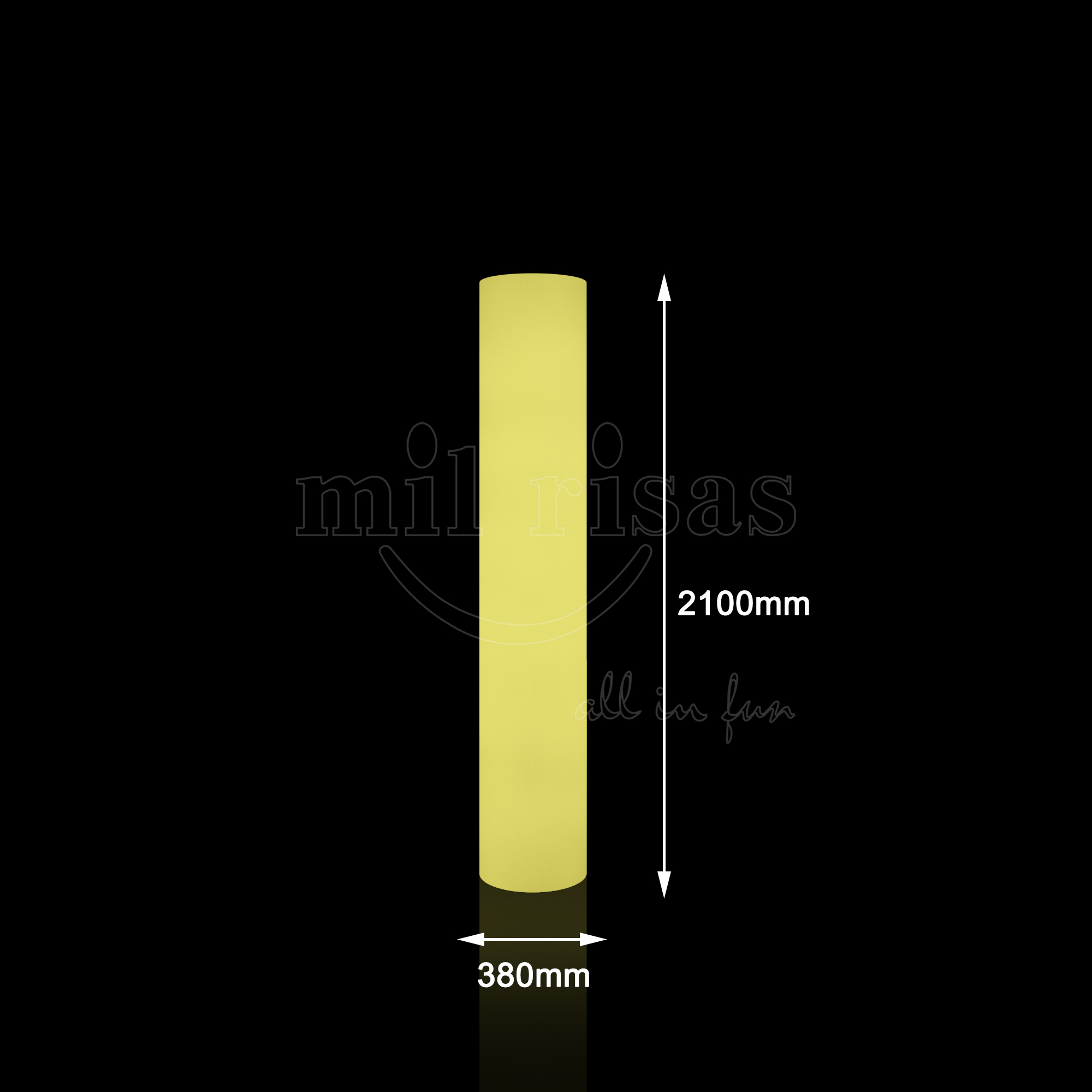Column Floor Lamp LED Cylindrical Light