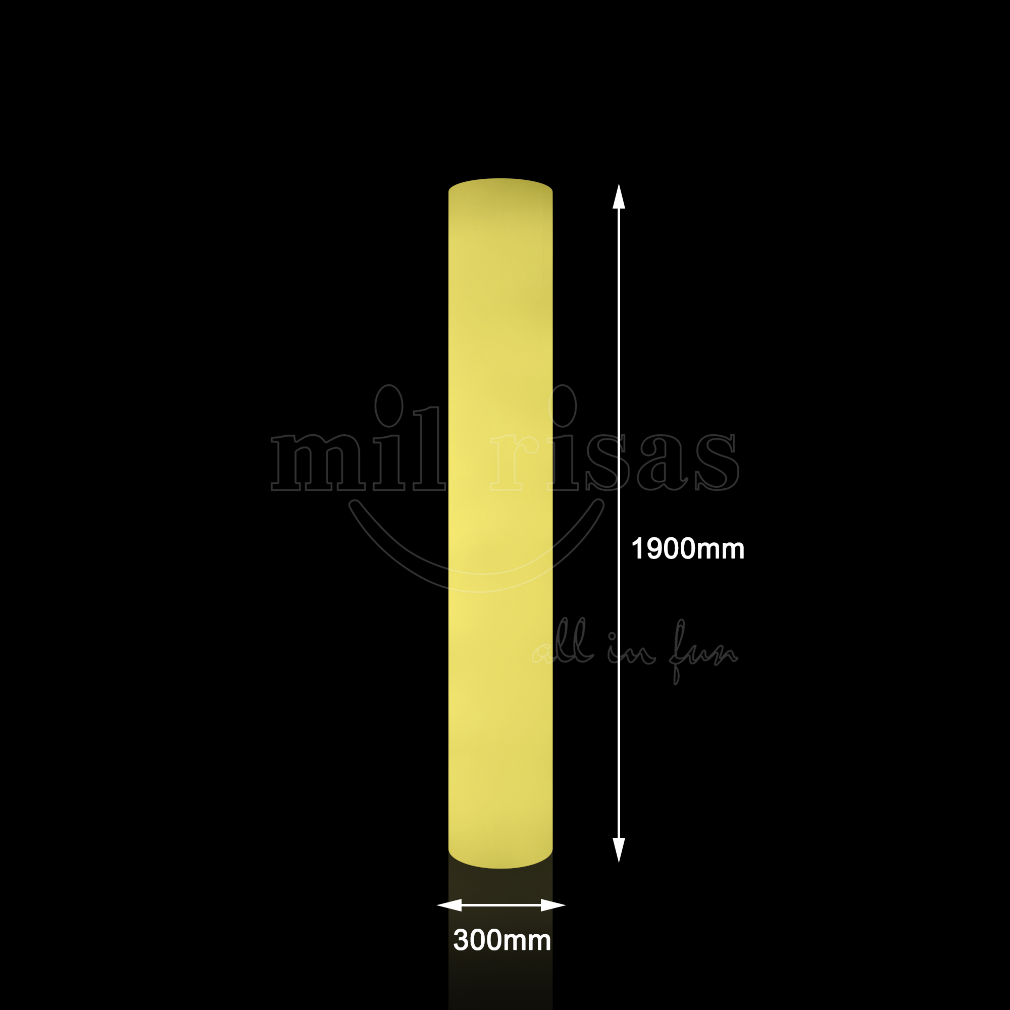 LED Battery Floor Lamp Rechargeable Cylindrical Lights Outdoor