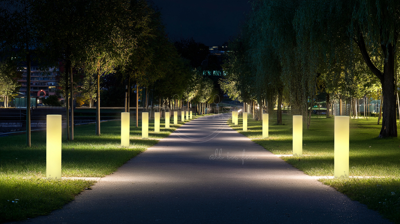 LED Cylinder Floor Lamp Outdoor Landscape Lighting