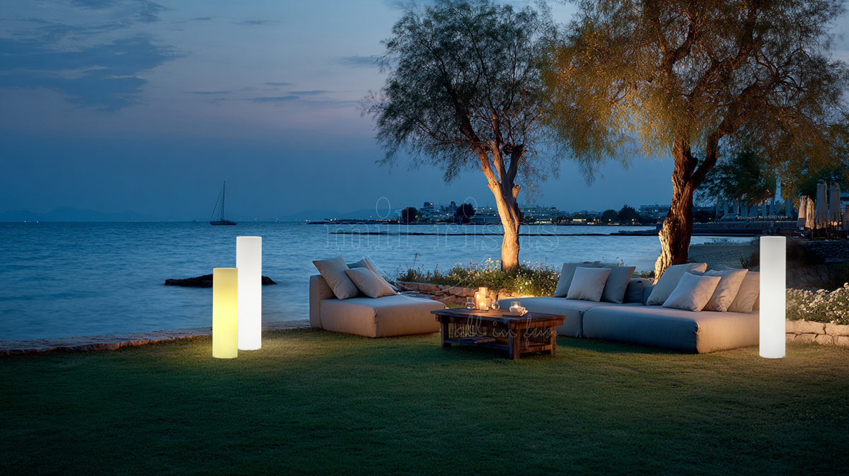 LED Cylinder Floor Lamp Outdoor Landscape Lighting